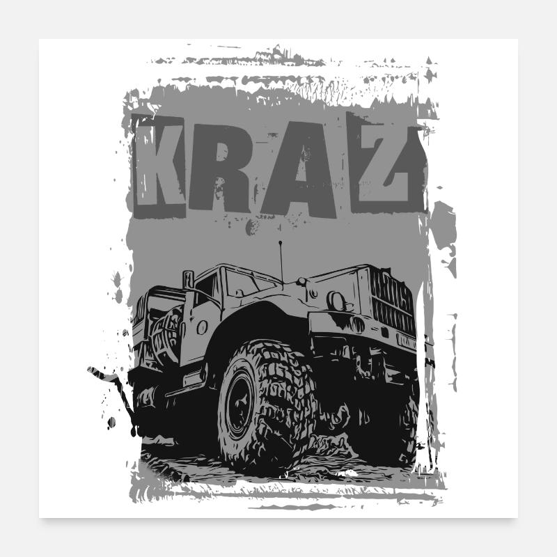 KRAZ Truck Poster 24" x 24" (60x60 cm)