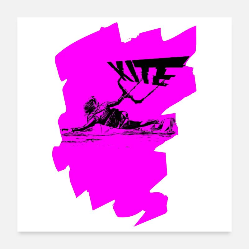 Pink Kite Poster 24" x 24" (60x60 cm)
