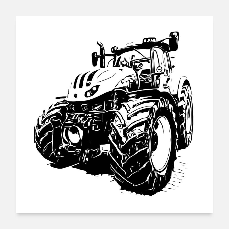 Traktor Poster 60x60 cm