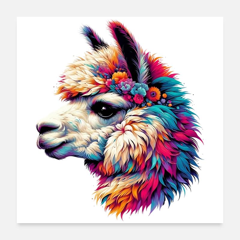 Alpaca Poster 24" x 24" (60x60 cm)