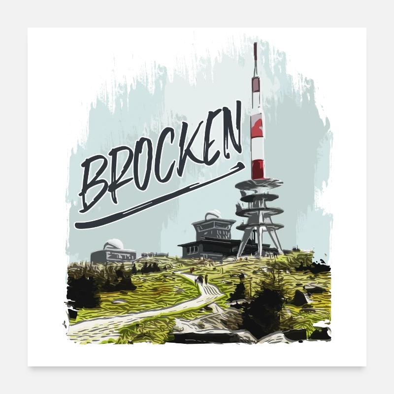 Brocken transmitter and second-hand shop Poster 24" x 24" (60x60 cm)