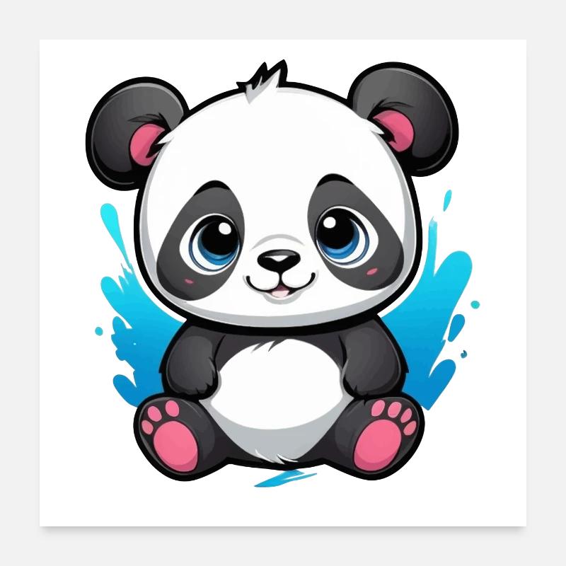 Panda Bär Poster 60x60 cm