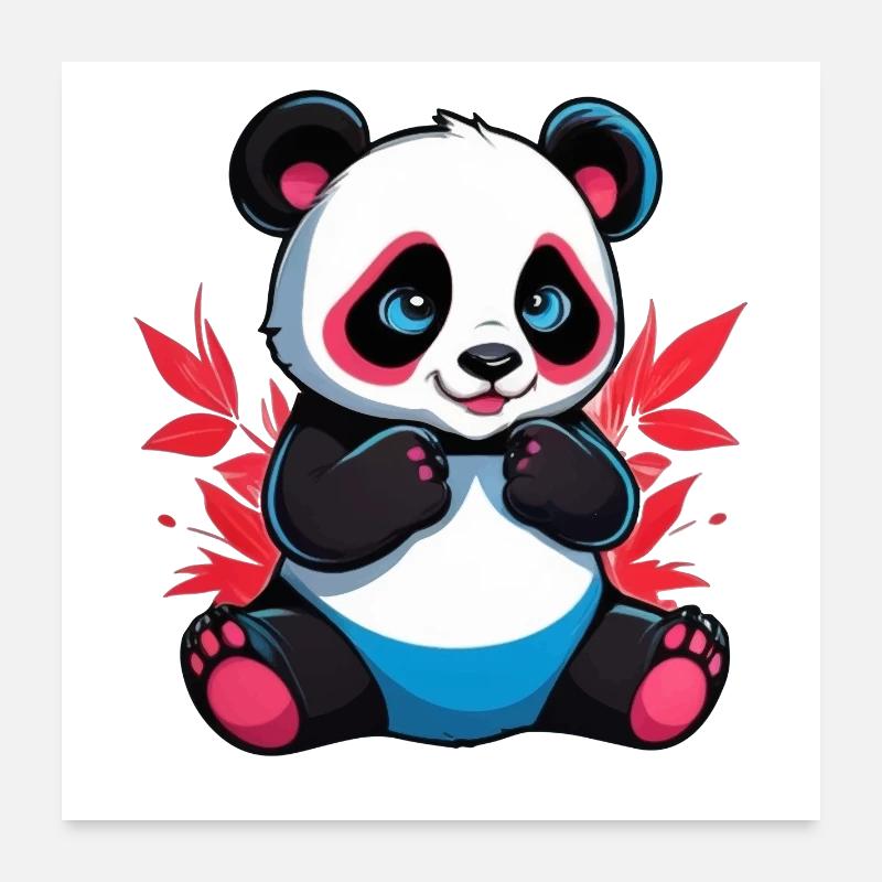Panda Ours Poster 60 x 60 cm