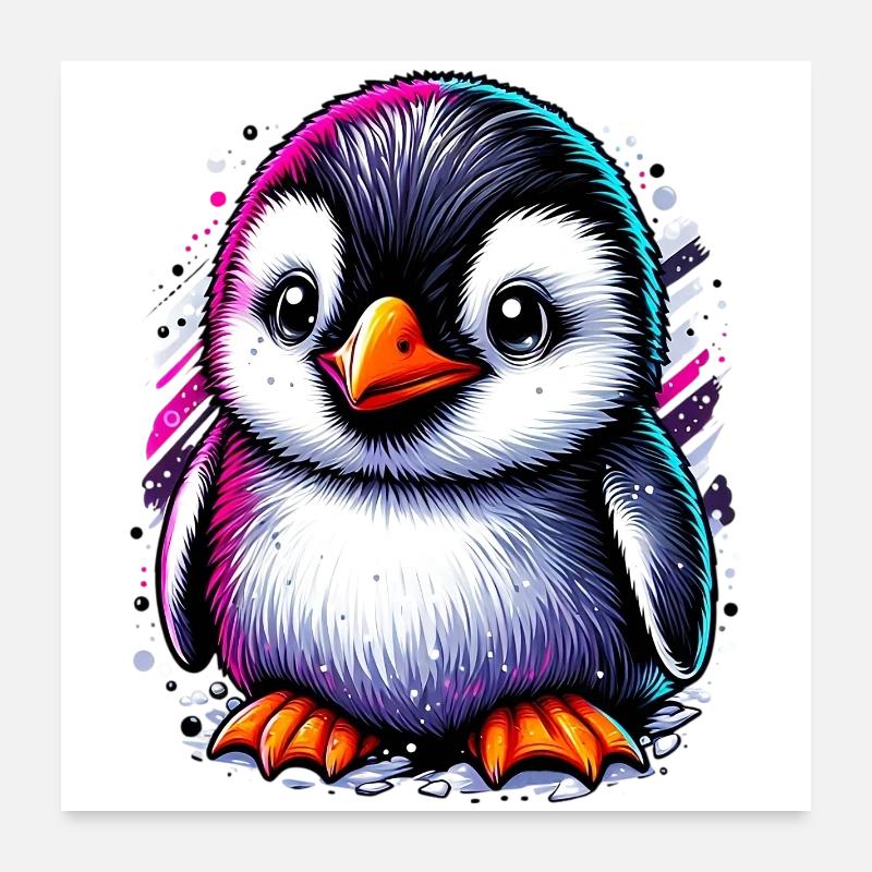 Pinguin Poster 60x60 cm