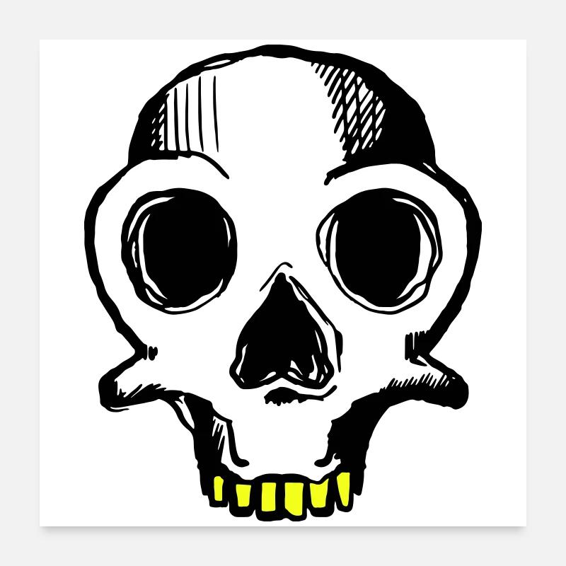 Skull (dreifarbig) Poster 60x60 cm