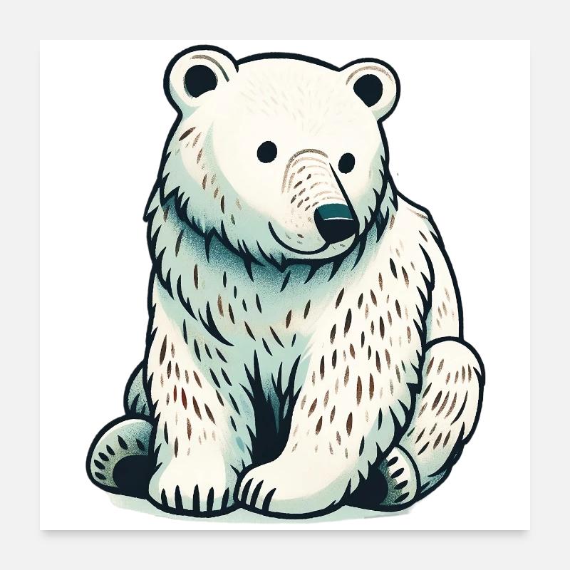 Polar bear Poster 24" x 24" (60x60 cm)