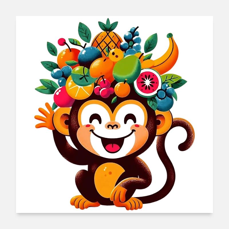 Affe Poster 60x60 cm