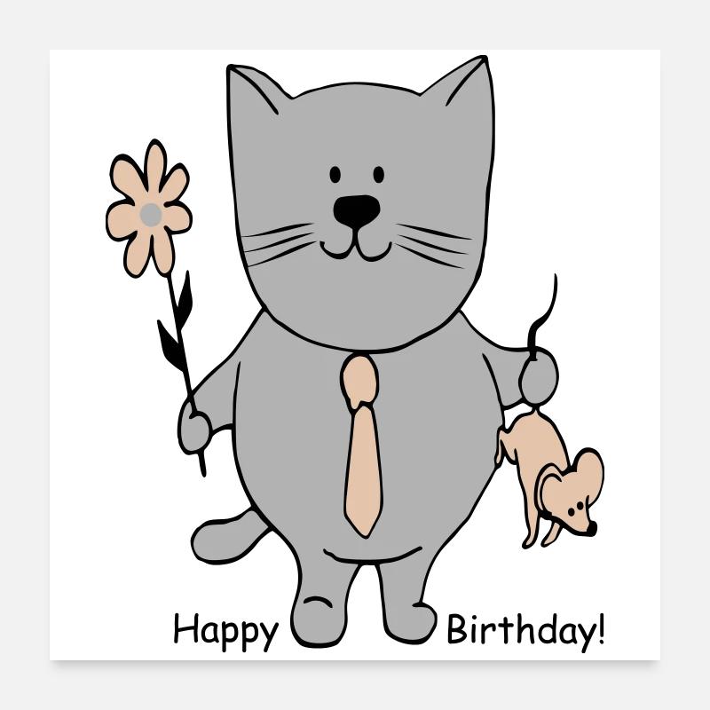 Bon anniversaire Poster 60 x 60 cm