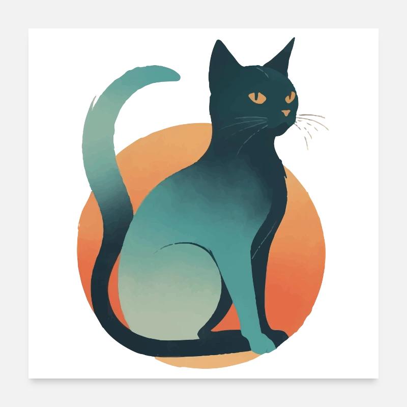 Chat noir Poster 60 x 60 cm