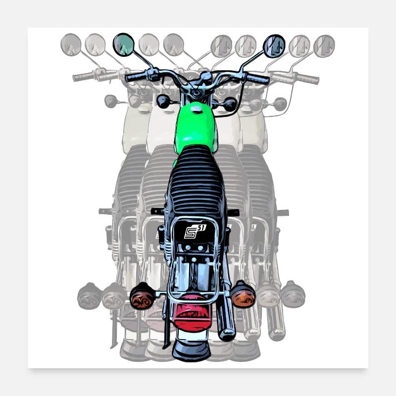 Simson S51 Poster 60x60 cm