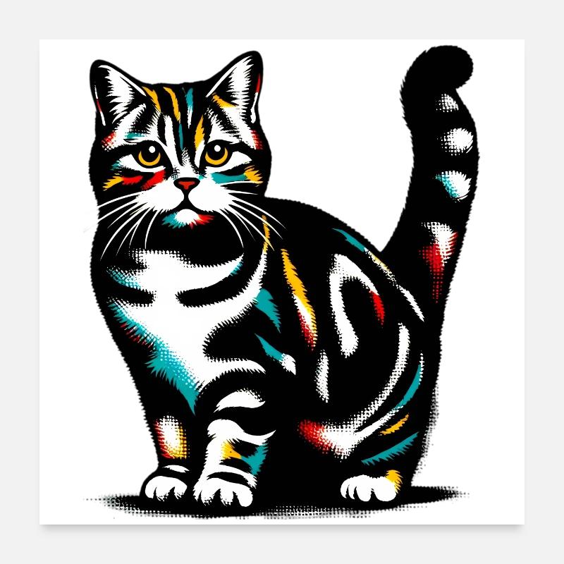 Chat Poster 60 x 60 cm