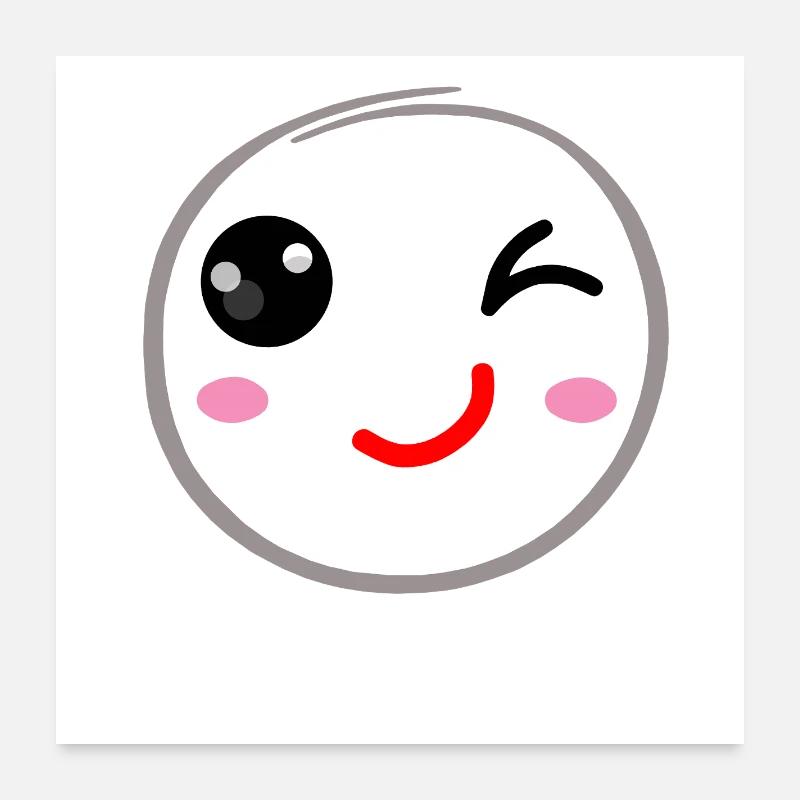 Wink smile Poster 24" x 24" (60x60 cm)