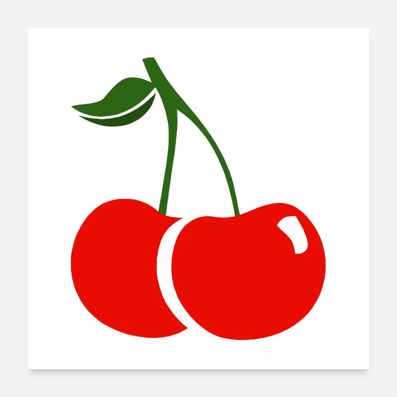 Kirsche, Rote Kirschen Poster 60x60 cm