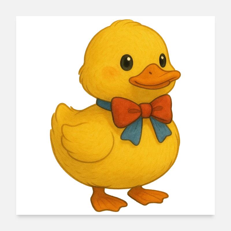 Canard avec nœud Poster 60 x 60 cm
