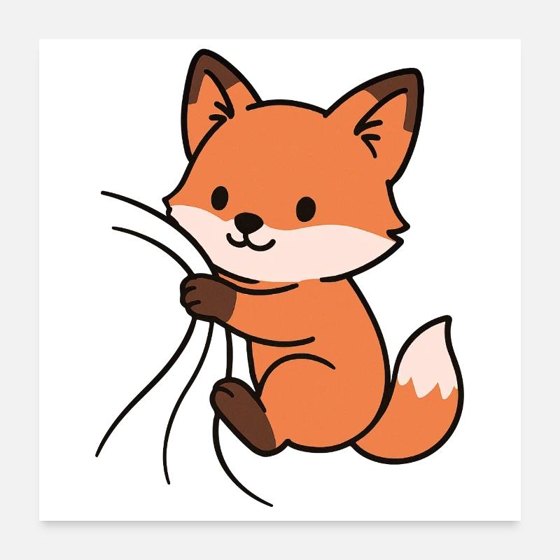 Lieber kleiner Fuchs Poster 60x60 cm