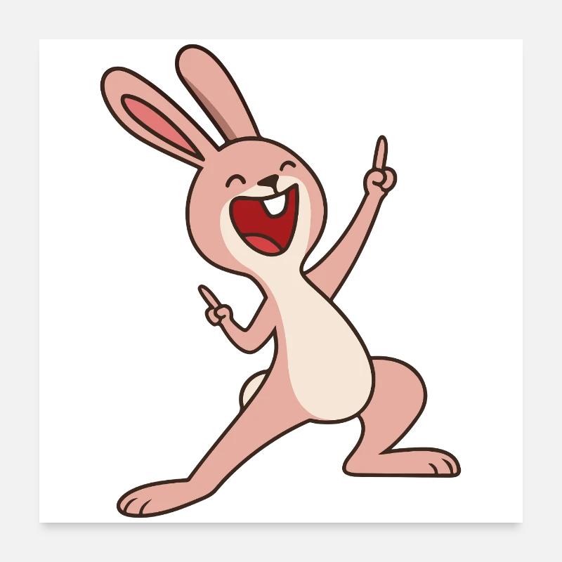Hoppelfreude Poster 60 x 60 cm
