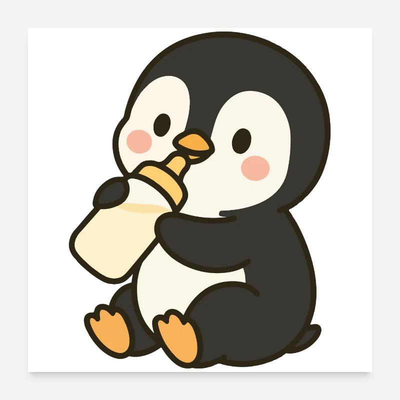 Flacon Pingouin Poster 60 x 60 cm