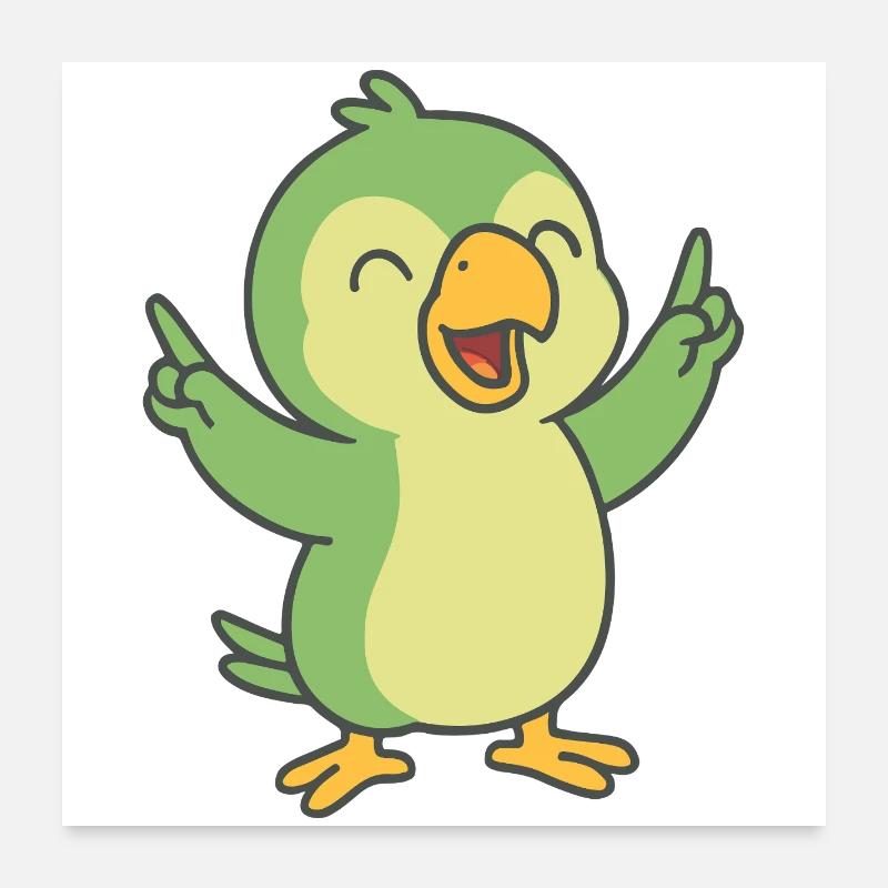 Party Parrot Poster 24" x 24" (60x60 cm)
