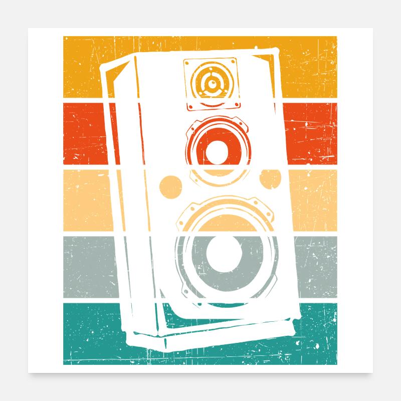 Speaker Retro Poster 24" x 24" (60x60 cm)