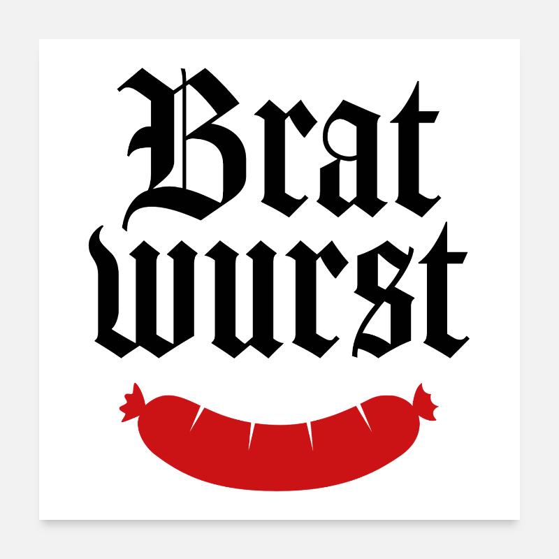 Bratwurst Poster 60x60 cm