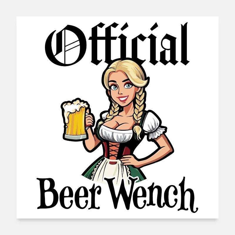 Offizielle Bierfrau Poster 60x60 cm