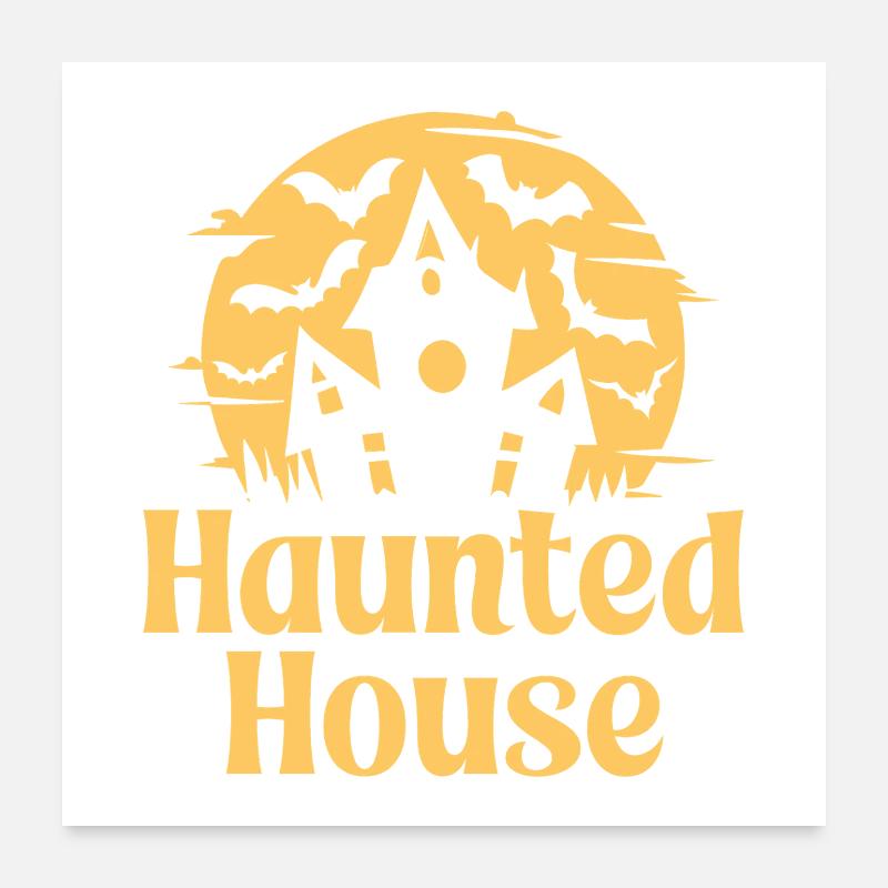 maison hantée Poster 60 x 60 cm