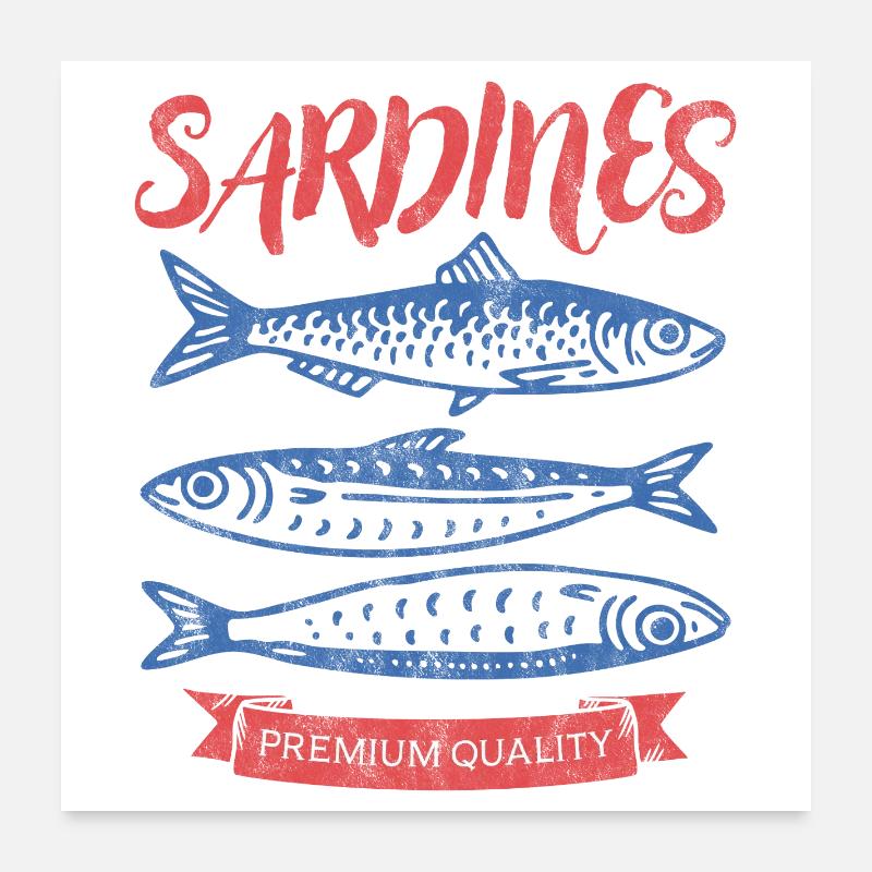 Sardines Poster 24" x 24" (60x60 cm)