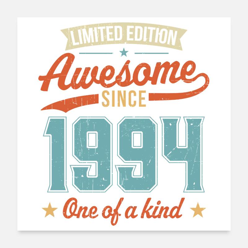 Genial seit 1994 Poster 60x60 cm