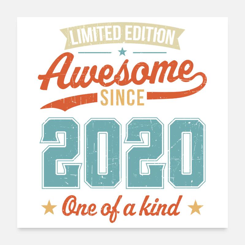 Awesome Since 2020 Poster 24" x 24" (60x60 cm)