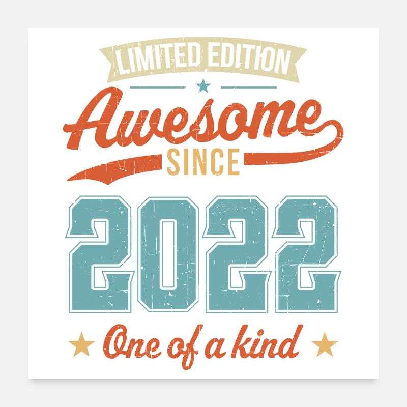 Awesome Since 2022 Poster 24" x 24" (60x60 cm)