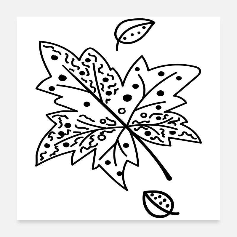 Autumn Leaf Poster 24" x 24" (60x60 cm)