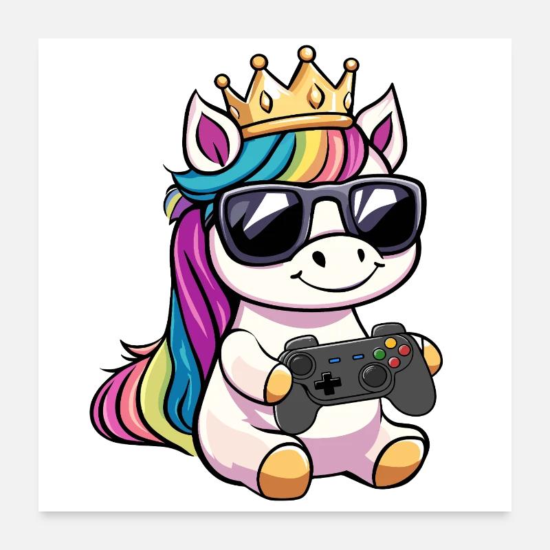Einhorn controller Poster 60x60 cm