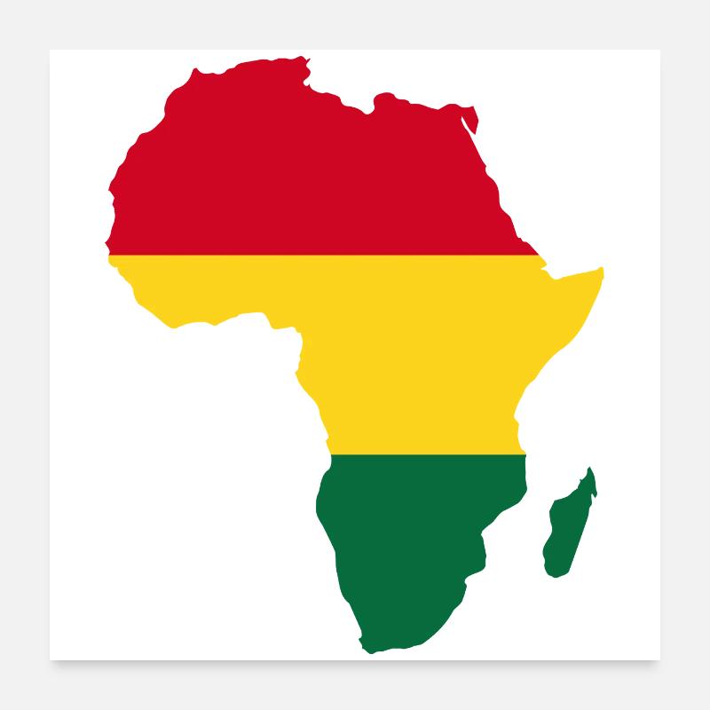 Drapeau de l’Afrique Poster 60 x 60 cm