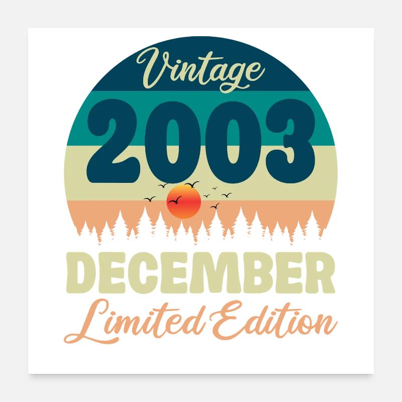 Geburtstagsgeschenk Dezember 2003 Poster 60x60 cm