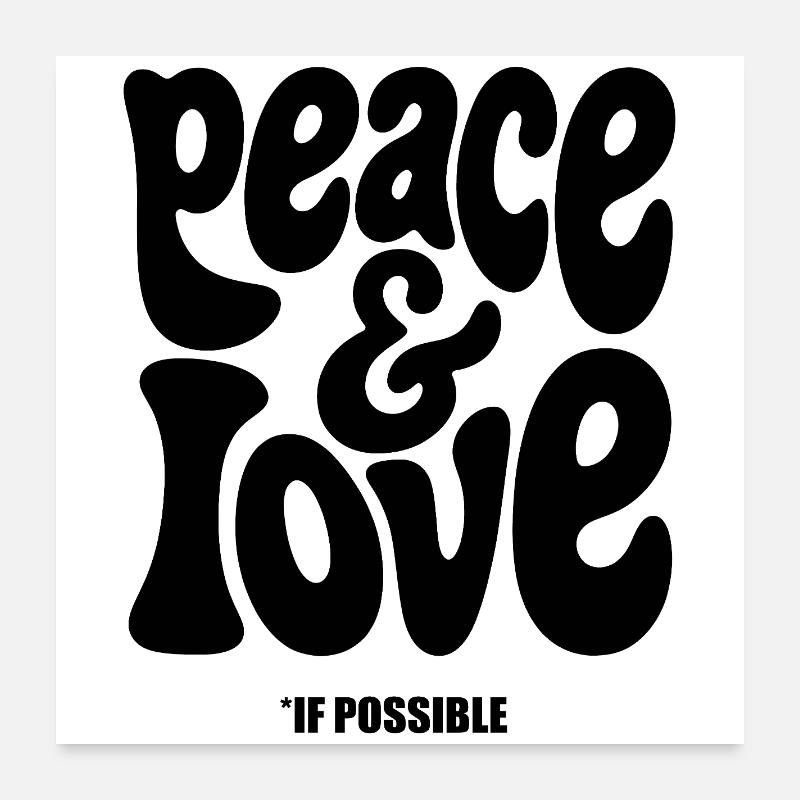 PEACE LOVE #1 - let's talk Poster 60 x 60 cm