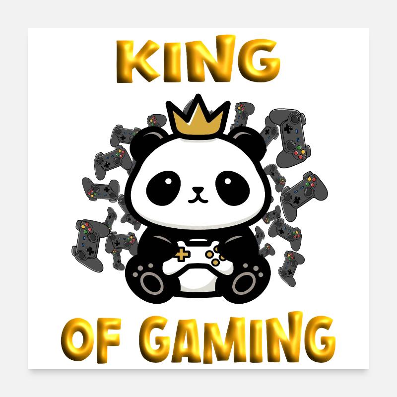 Roi du Panda Gaming Poster 60 x 60 cm