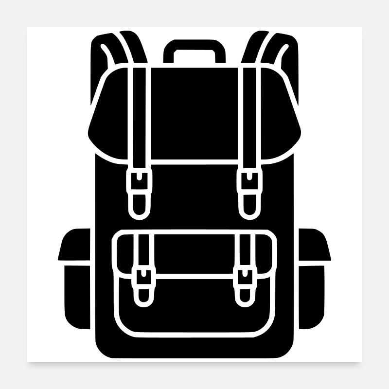 Hiking Backpack Trekking Gear Poster 24" x 24" (60x60 cm)
