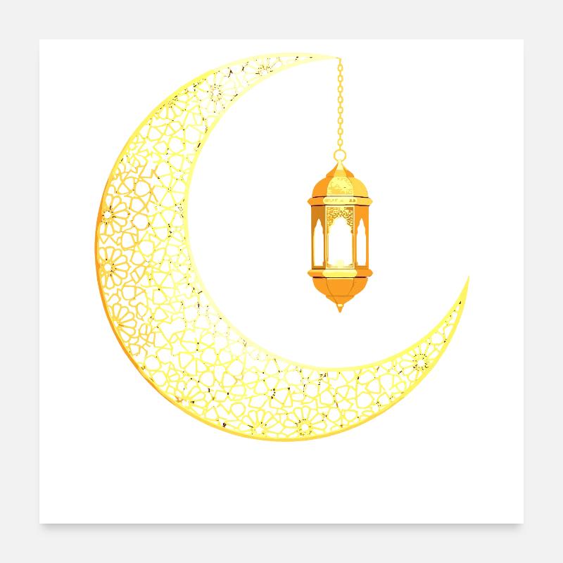 Ramadan Mondsichel Eid Mubarak Poster 60x60 cm