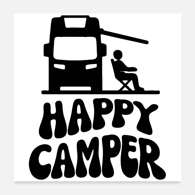 Campeur Happy Poster 60 x 60 cm