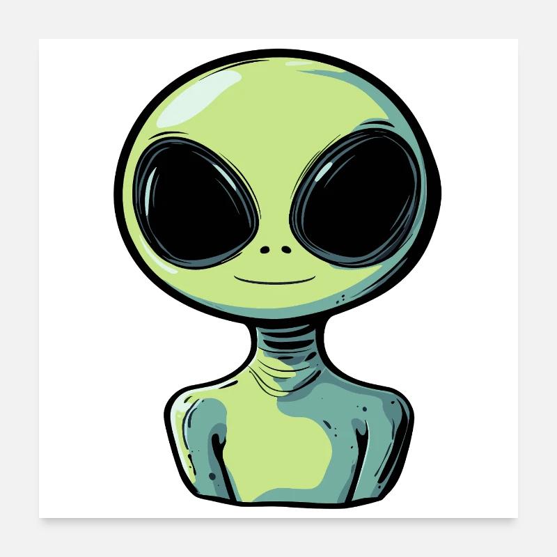 Alien Martian Poster 60 x 60 cm