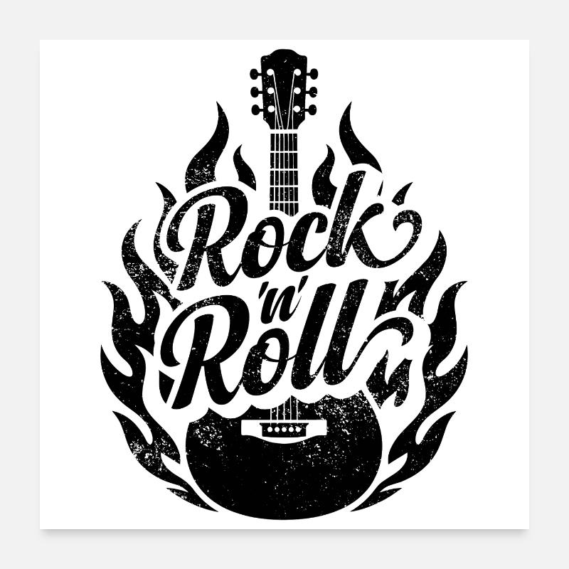 Rock and Roll Poster 24" x 24" (60x60 cm)