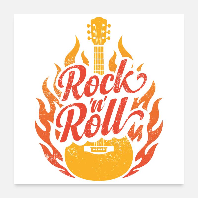 Rock 'n' Roll Poster 60x60 cm