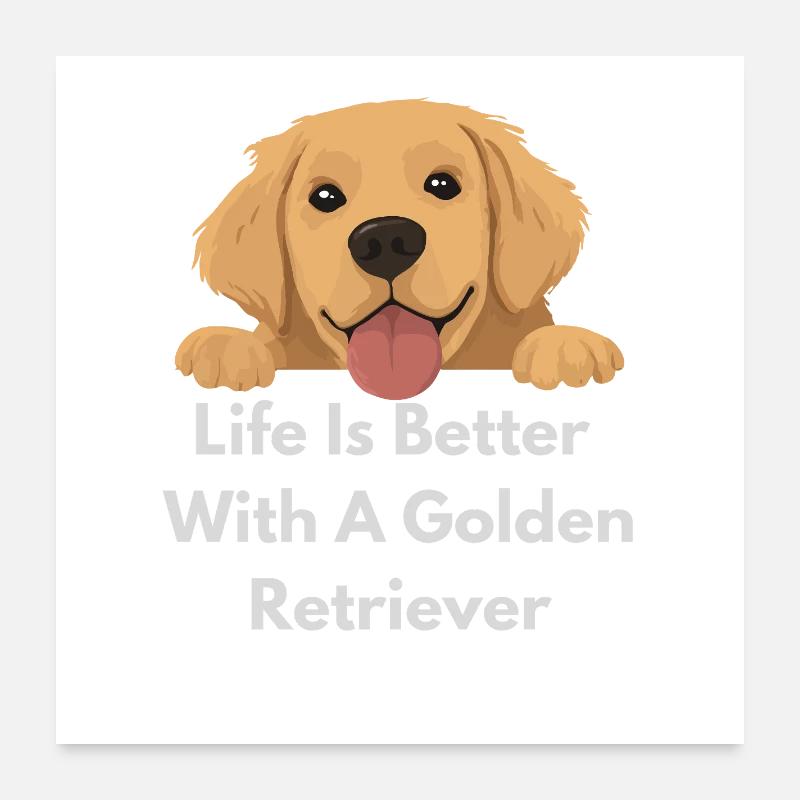 Golden Retriever Joy Poster 24" x 24" (60x60 cm)