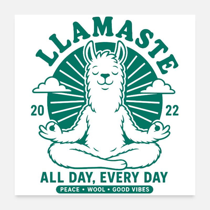 No Prob Llama Just Chill Poster 60x60 cm