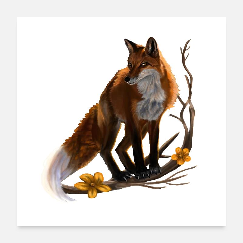 fox Poster 24" x 24" (60x60 cm)