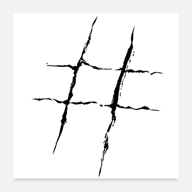 Hashtag Poster 60 x 60 cm