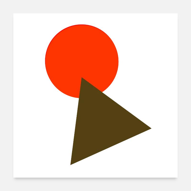 circle and triangle Poster 24" x 24" (60x60 cm)
