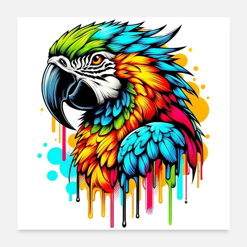 Parrot Poster 24" x 24" (60x60 cm)