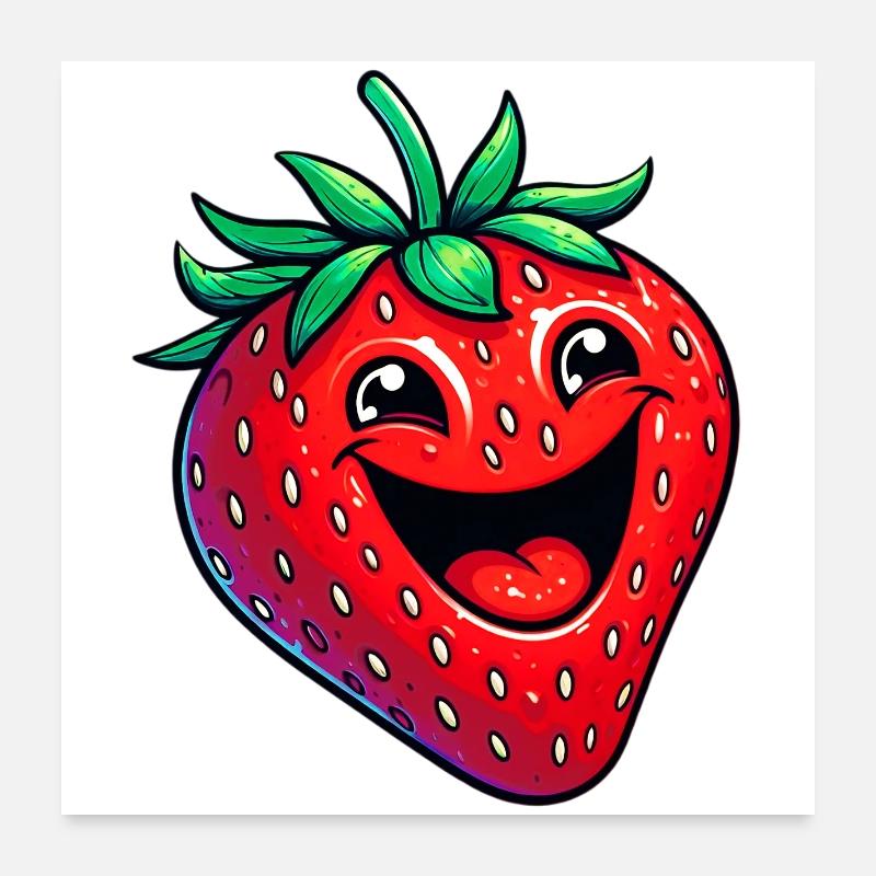 Erdbeeren Erdbeeren Poster 60x60 cm