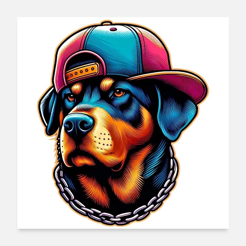 Hund Poster 60x60 cm